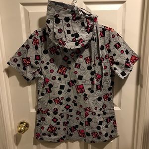 Dickies Breast Cancer Scrub Top and Matching Hat